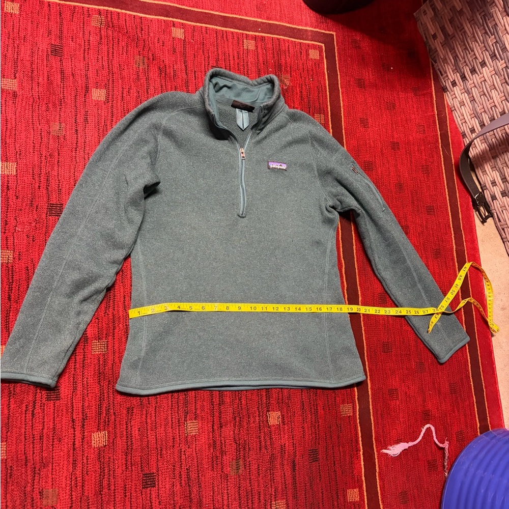 Patagonia Women's Better Sweater Size S‎ Green 1/4-Zip Fleece Pullover Hemlock
